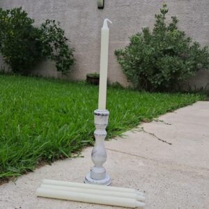 Candelabro fino + 4 velas largas