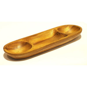 COPETINERO OVAL 3 DIVISIONES MADERA