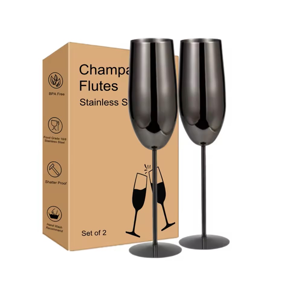 Copas De Champagne De Acero Inoxidable - Set por 2 unidades - Imagen 8