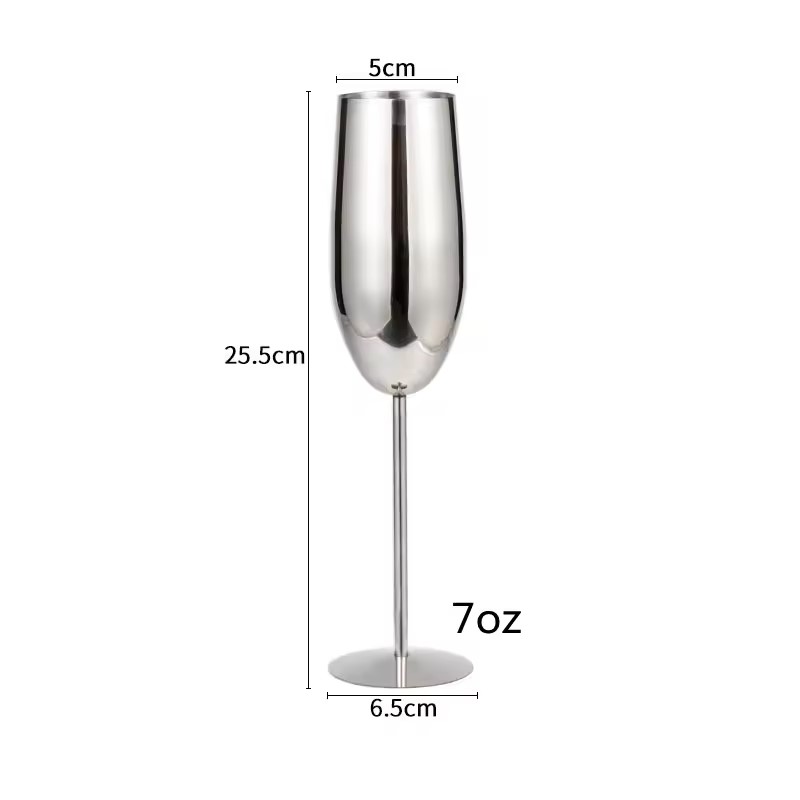 Copas De Champagne De Acero Inoxidable - Set por 2 unidades - Imagen 6